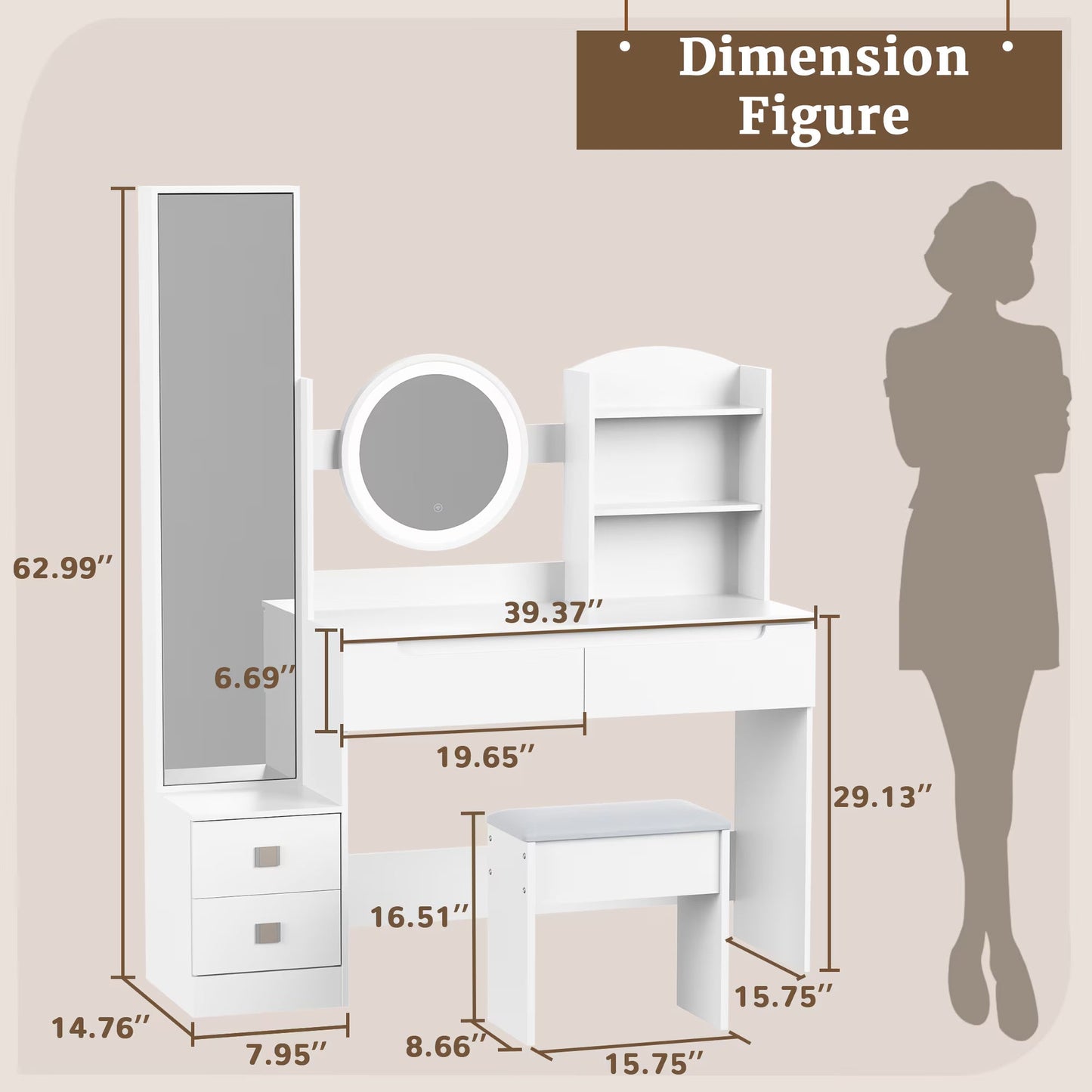 Multi use premium vanity
