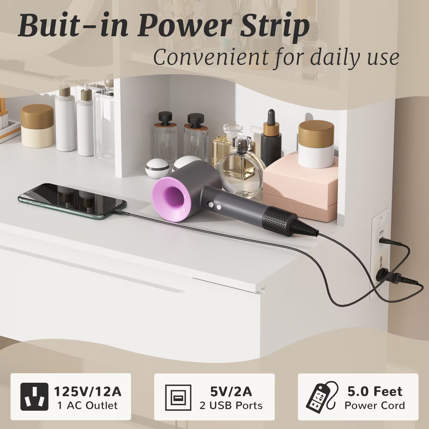 Multi use premium vanity
